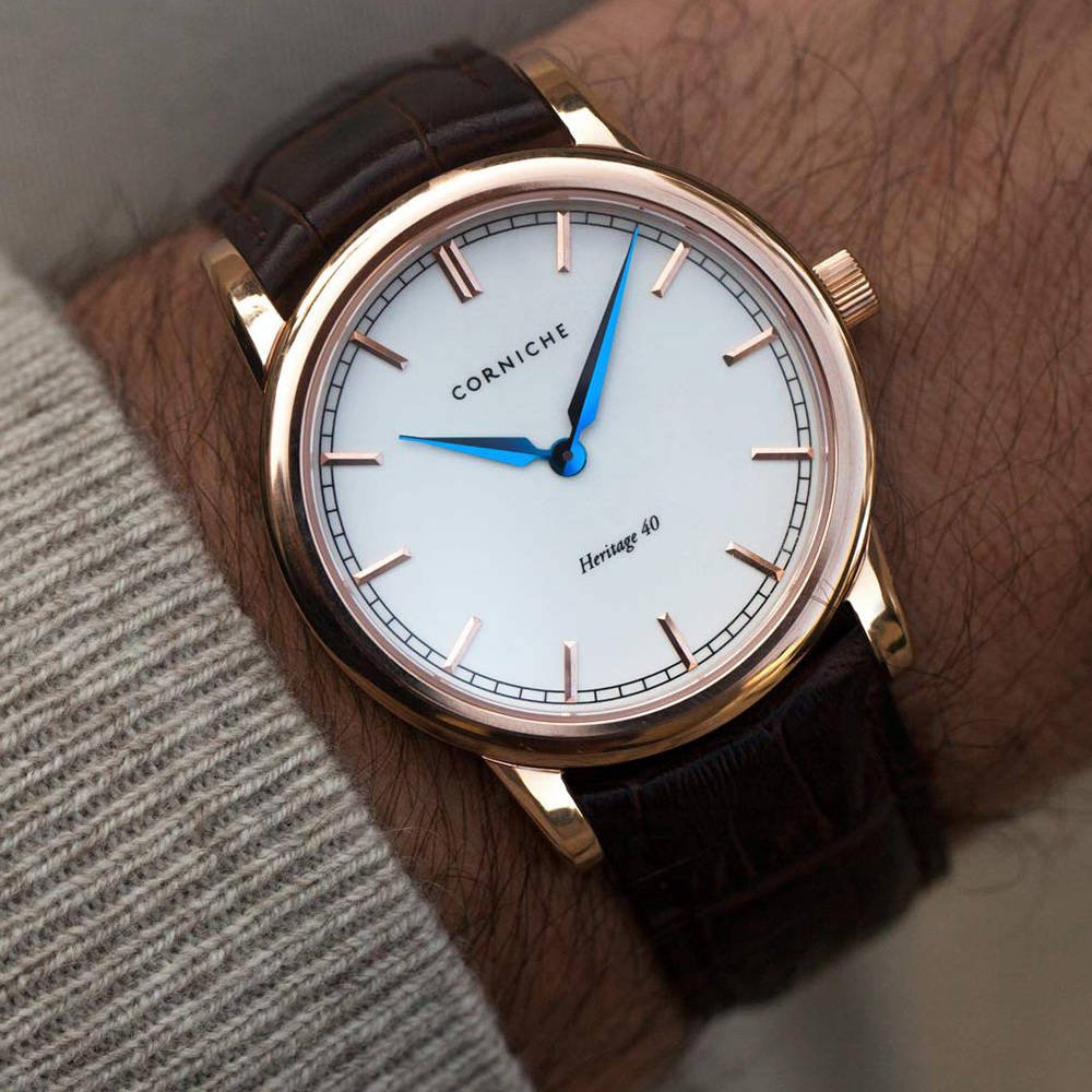 Zegarek męski Corniche Heritage 40 Rose Gold