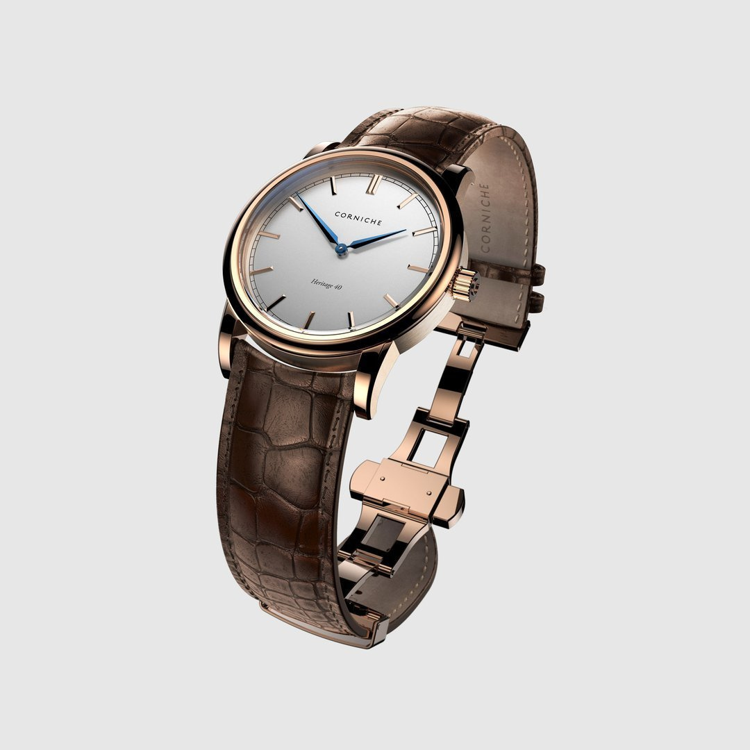 Zegarek męski Corniche Heritage 40 Rose Gold